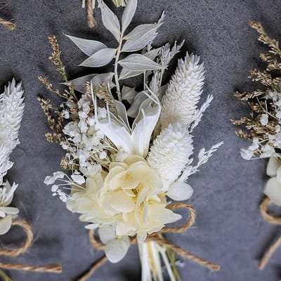 Mini Boeket Gedroogde Bloemen, Zigeuner Pijpenstrootje Riet Rietstengel Cadeaubox Auto Decoratie Bruiloft Corsage Souvenir Gedroogde Bloemen