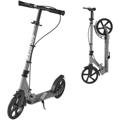 Trottinette pour Enfants 8+, Adolescents et Adultes, Trottinette 2 Roues pour Tout-Petits avec Guidon Réglable en Hauteur, Plateforme Large Antidérapante, Pliable Légère