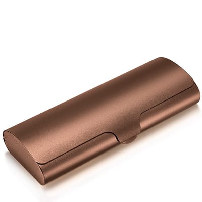 Dailygoods - Brillenkoker - Aluminium - Harde schaal - Zwart - Leesbrillenkoker - Dames en heren - Draagbaar
