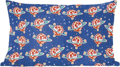 Sierkussens - Kussentjes Woonkamer - 60x40 cm - Disco - Blauw - Patroon