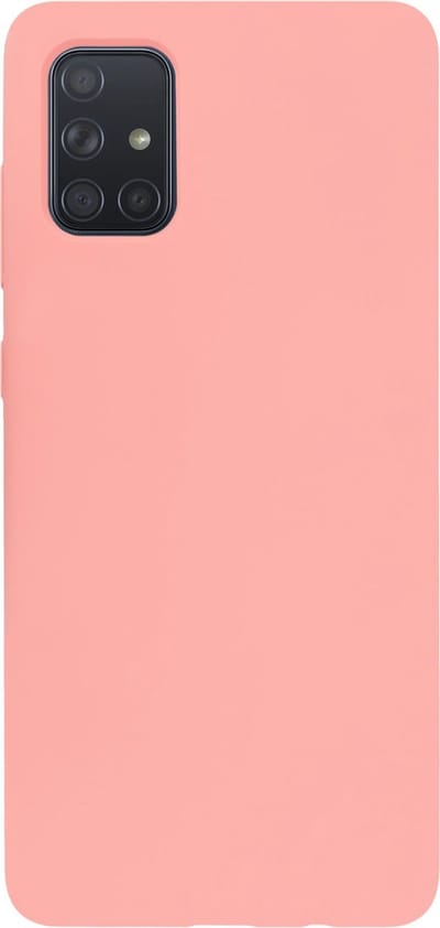 BMAX Siliconen hard case hoesje geschikt voor Samsung Galaxy A71 - Hard Cover - Beschermhoesje - Telefoonhoesje - Hard case - Telefoonbescherming - Peach