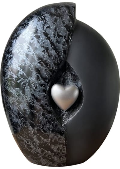 Unieke As Urn - 3 Liter - Handgemaakte Hart urn - Urn - Crematie Urn - Uniek - Voor Huisdieren of Menselijk As - Crematie As - Decoratie Urn - Silver Heart