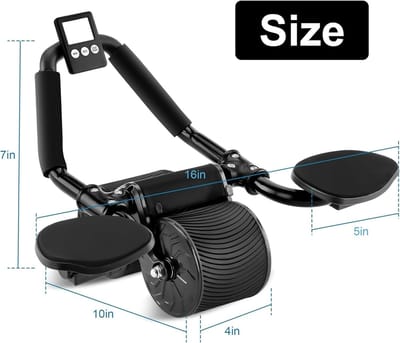 Buikspierroller met Automatische Terugslag en Timer - Core Trainingsapparaat met Kniemot