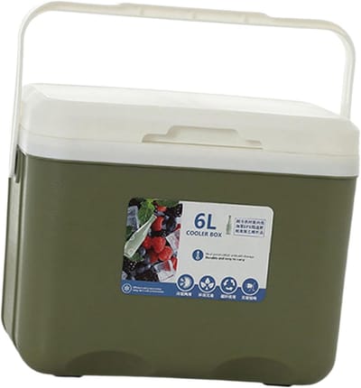 Geïsoleerde koelbox - Draagbare koeltas - Voedsel bewaren - Goede isolatie - 6 liter inhoud - Blauw