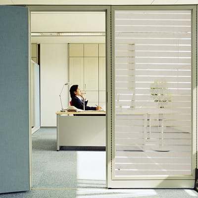 Statische raamfolie met lijnen, per meter verkocht - Elektrostatische privacyfolie, verduisterend glas, UV-bescherming - 45 cm x 10 m
