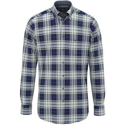 Fynch-Hatton Overhemd Brushed Twill Check Button-Down Dark Leaf / male