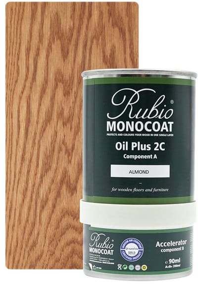 Rubio Monocoat Oil Plus 2C - Ecologische Houtolie in 1 Laag voor Binnenshuis - Almond, 390 ml (15 m²)
