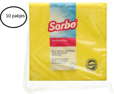 10x Sorbo Sorbonettes Schoonmaakdoekjes 38x40 cm 10 stuks