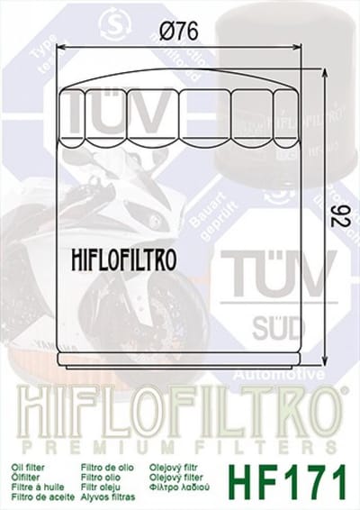 Filtre à huile Hiflofiltro pour Moto Buell 1200 W WHITE LIGHTNING 2002 Neuf
