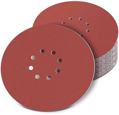Dailygoods- Schuurschijven 225 mm - 55 Stuks - Schuurpapier met 8 gaten - Aluminiumoxide - Langdurige slijtage - Voor langnekschuurmachine
