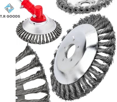 T.R Goods® - Onkruidborstel voor Bosmaaier - Staalborstel 20 cm - 8 inch - Universele Onkruidborstel Onkruidverwijderaar - Voegenborstel - Grastrimmer