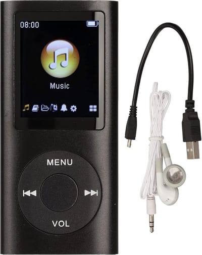 MP3 speler - Muziekspeler Digitale speler - Muziek Luisteren - Verliesvrije Geluidskwaliteit - 18 Inch Scherm - Zwart