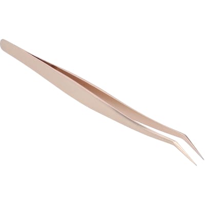 Pince à greffer les faux cils Pointe fine Acier inoxydable Outil d'extension de cils Pince à épilerOr