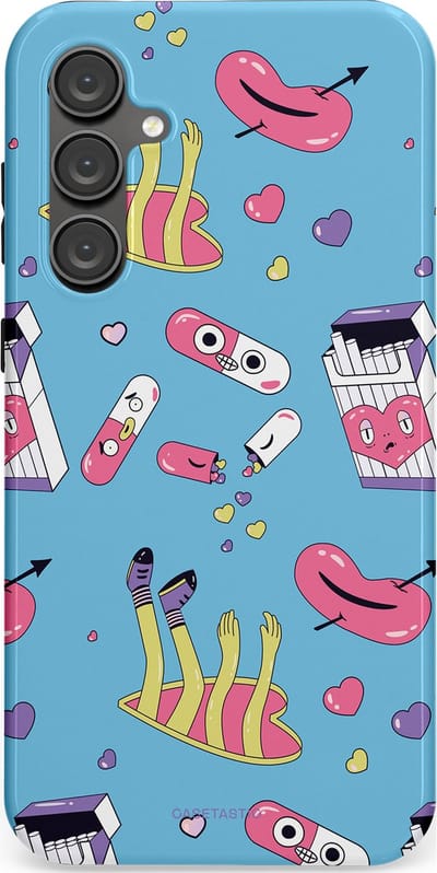 Casetastic Hoesje Geschikt voor Samsung S23 FE - Stijlvolle Beschermende Duo-layer Case - Liefdespil