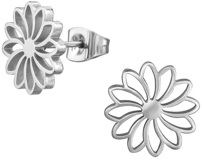 CS Joy - Bloem oorbellen - Chirurgisch staal - 12 mm