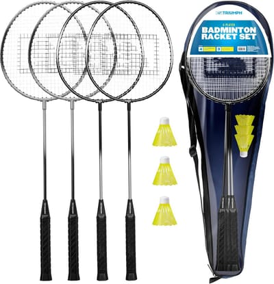 Badminton Set - Outdoor Spel - Recreatief Spelen - Complete Set - 476 gram - Zwart