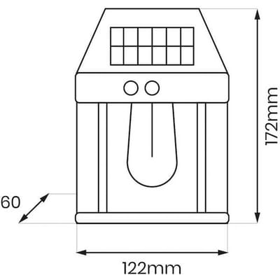 Milagro Lighting LED buiten wandlamp Filo, kunststof, zwart, IP44