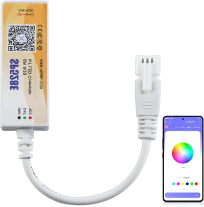 Bluetooth Controller voor WS2812B WS2811 RGB LED Strips - Stembesturing via Alexa en Google Home, Smartphone App Controle, Adresserbare LED Verlichting