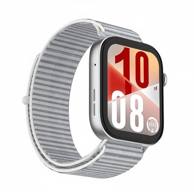Nylon bandje - geschikt voor Huawei Watch Fit 5 (PRO), Watch Fit 4 (Pro), Watch Fit 3 - klittenband - grijs