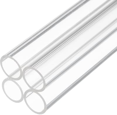 Dailygoods- Plastic Buis 14 Inch - Doorzichtige Acryl Buis - Stijve Buis - 18 mm x 20 mm - 4 Stuks - Weerbestendig en Duurzaam