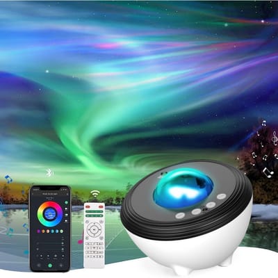 Thuys – Noorderlicht Projector – Aurora Projector – Galaxy Lamp – 16 x 15 x 11cm – Wit