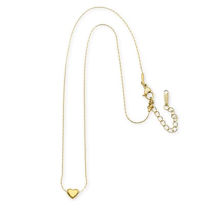 Marama - Ketting Lova Goud - stainless steel - dames - verstelbaar - gold plated - hartje - minimalistisch - goud - damesketting - liefde -cadeau