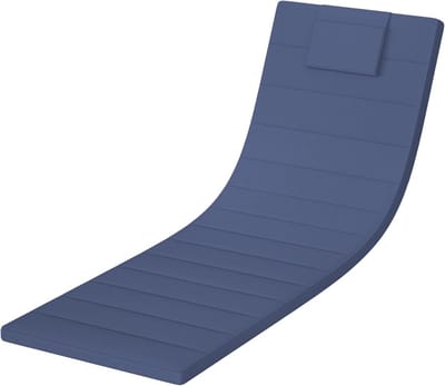 Luxe Chaise Longue Kussen | Dik Gevoerd en Waterbestendig Terraskussen voor Ligstoel | Duurzaam Schuim