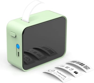 GELLDG Etiketteermachine - Bluetooth Etikettenprinter - 7.5x4x9.5cm - Draadloos via APP - Geschikt voor iOS en Android - Voor Thuis, Kantoor en School - Plastic Behuizing