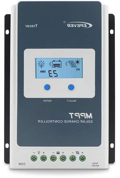 MPPT Solar Charge Controller - Zonnepaneel Regelaar - Energie Beheer - Automatische Instellingen - 20A - Grijs