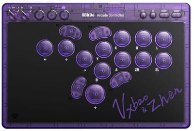 8BitDo Arcade Purple NSW/PC - Draadloos - Bluetooth - 2.4GHz - Compatibel met Nintendo Switch en PC