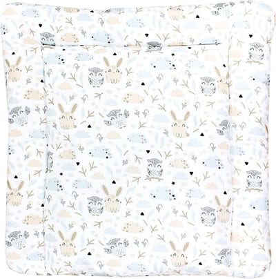 Baby Verschoonkussen - Baby Mat - Baby Verzorgen - Huidvriendelijk Katoen - 70 x 50 cm - Konijn Uil