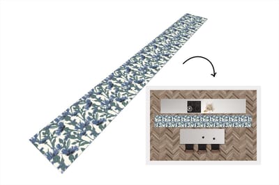 Keukenloper - Keukenmat - Patronen - Korenbloem - Natuur - Plant - 400x50 cm - Keuken vloerkleed