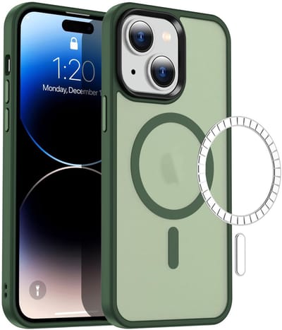 Casify Matte Hoesje geschikt voor MagSafe iPhone 15 Plus Hoesje - Mat Donkergroen