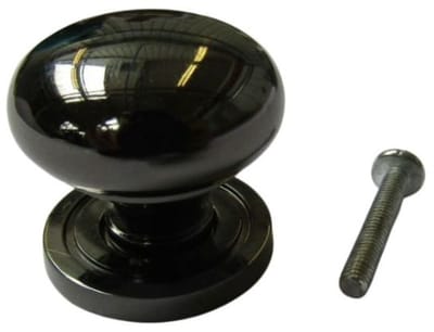 Round Cabinet Knob Black Nickel 30mm by Ironmongery World