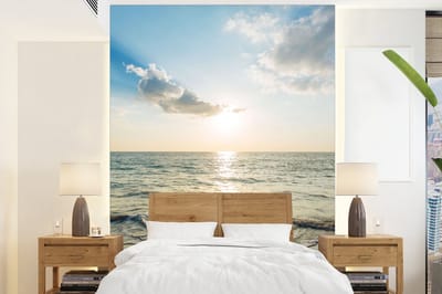 Behang - Fotobehang Zee - Zomer - Strand - Breedte 205 cm x hoogte 280 cm