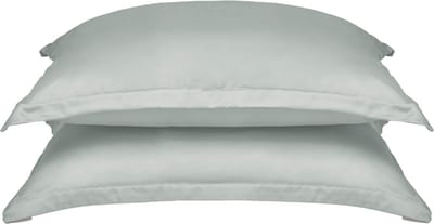 Coco & Cici - TENCEL - Sateen Kussensloop Grijs Groen - 1 kussensloop 60x70