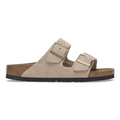 birkenstock - ARIZONA SANDCASTLE - Dames slippers - Kleur: Wit/beige - Maat: 39