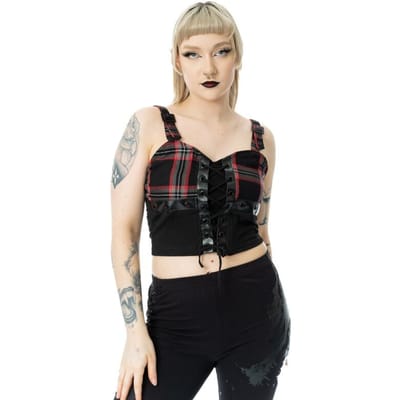 Poizen Industries - Gothic Top - Phantom Highlander Top - XS tot XL - voor Vrouwen - zwart