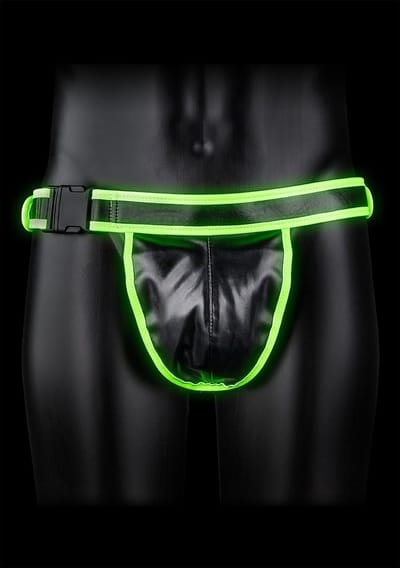 Shots - Ouch! Jockstrap met Gesp - L/XL neon green/black L/XL
