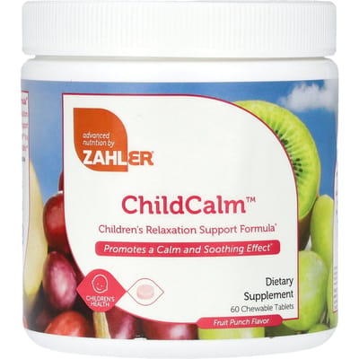 Zahler, ChildCalm, Ontspanningsformule voor Kinderen, Vruchtenpunch Smaak, 60 Kauwtabletten