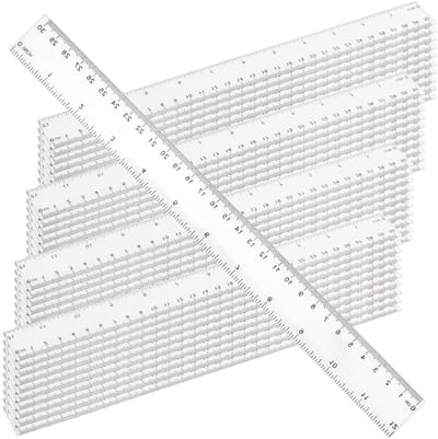 40PCS 12 Inch Transparante Liniaal Set, Plastic Meetliniaal voor Thuis, Kantoor en Architectuur