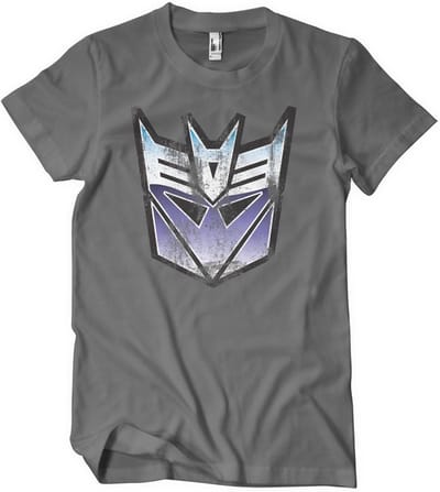 Transformers Distressed Decepticon Shield T-shirt donkergrijs