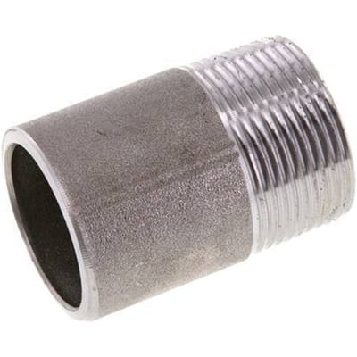 R 1 1/4'' Buitendraad x 42.4mm Stalen Pijpnippel met Las uiteinde 50 Bar DIN 2982 - 60mm [2 Stuks]