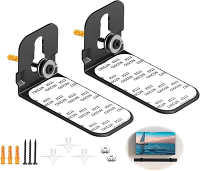 Allecto Plus - Unieke Speaker Muurbeugel voor Soundbars met een Breedte van 9 cm - TV Speaker voor Diverse Merken - Montage tot 15 kg - Gemakkelijk te Installeren