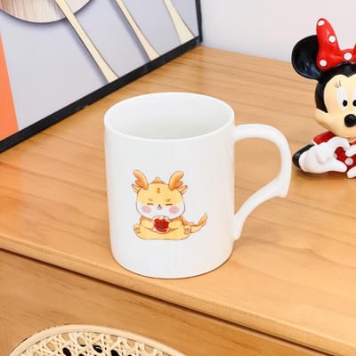 Leuke Cartoon Keramische Beker van Hoge Waarde Huishoud Spiegel Mok Eenvoudige Studenten Waterbeker Ins Stijl Cadeau 400ML