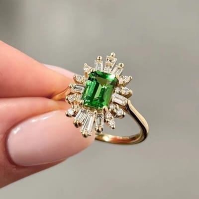 Elegante Gouden Kleur Bloemenringen voor Vrouwen Witte Groene Steen Ringen Sieraden Feest Cadeau 11 brown