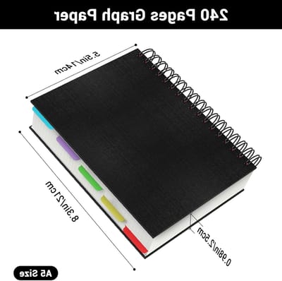 Hardcover Notitieboek A5 met Geruit 5mm - 240 Pagina's, 100GSM Papier, Ideaal voor Kantoor, School en Notities