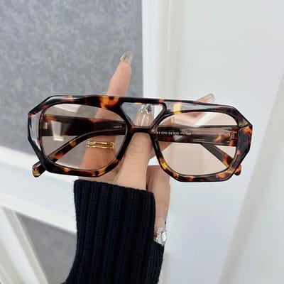 Lunettes de soleil carrées couleur océan élégantes pour femme Rétro Luxe Lunettes de soleil Designer femme Rétro Miroir Conduite Oculos De Sol Other