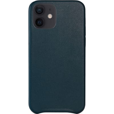 Mocaa iPhone 12 Mini Slim-Fit Hoesje Lederlook Blauw