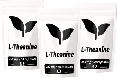 Ohm - L-Theanine - 250 mg - 180 vegan capsules- Supplement - Concentratie - Kalmerend - Studeren - Groene Thee Extract